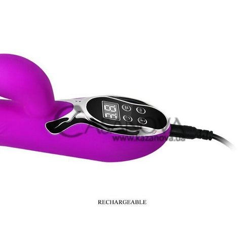 Основное фото Rabbit-вибратор с функцией подогрева Pretty Love Digi Fire пурпурный 24 см