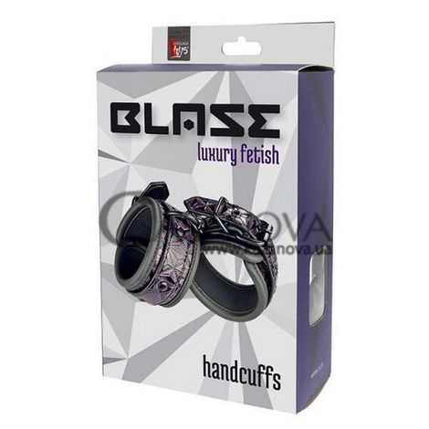 Основне фото Наручники Blaze Handcuffs чорні з фіолетовим