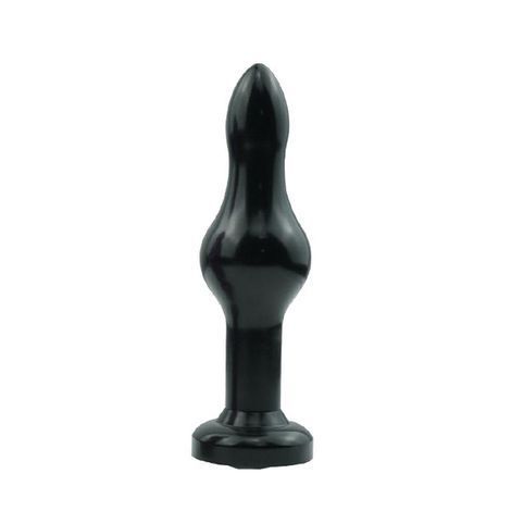 Основное фото Анальная пробка Anal Jewelry Plugs чёрная с зелёным кристаллом 10,3 см