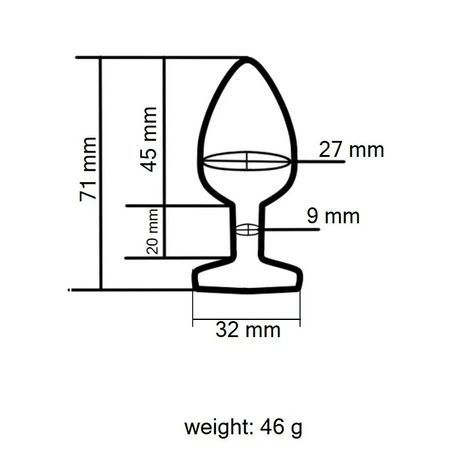 Основное фото Анальная пробка EGZO Pink Perl Heart Plug S розовая с салатовым кристаллом 7,1 см