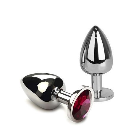 Основне фото Анальна пробка Silver Amethyst M сріблясто-фіолетова 8,5 см