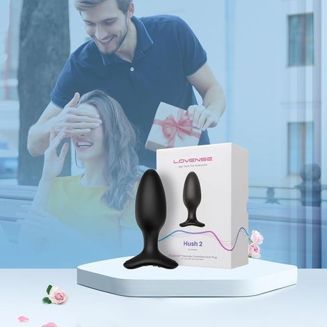 Основне фото Анальна вібропробка Lovense Hush 2 L чорна 15 см