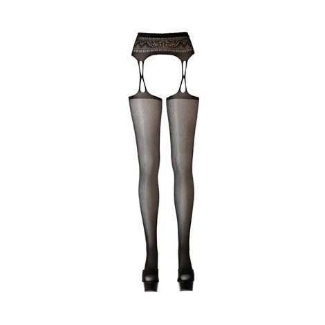 Основне фото Панчохи з поясом Cottelli Collection 2530090 L/XL чорні