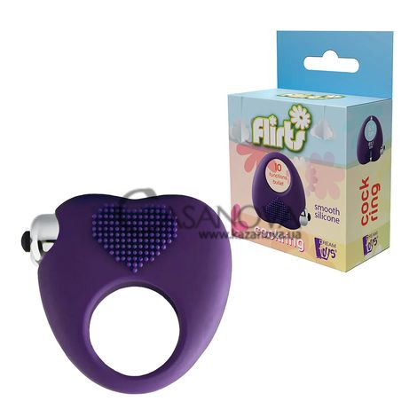 Основное фото Эрекционное кольцо с вибрацией Flirts Cockring фиолетовое 6,5 см