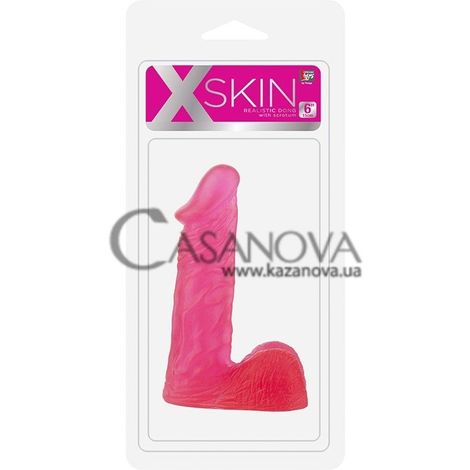Основное фото Фаллоимитатор XSkin Realistic Dong розовый 15 см