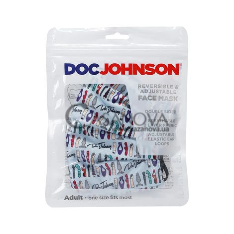 Основное фото Гигиеническая маска Doc Johnson DJ Reversible and Adjustable face mask разноцветная