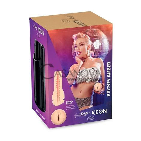 Основне фото Інтерактивна секс-машина для чоловіків Kiiroo Keon Kombo Set з мастурбатором Feel Britney Amber