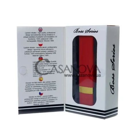 Основное фото Минивибратор Boss Series Lipstick Vibrator красный 9,2 см