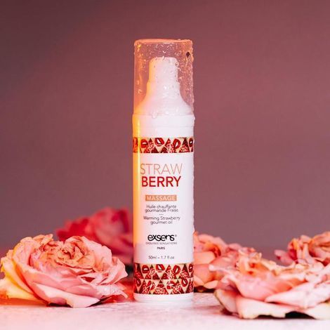Основне фото Зігрівальна масажна олія Exsens Strawberry Massage полуниця 50 мл