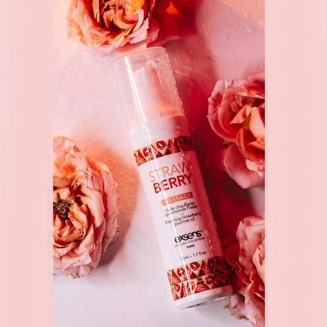 Основне фото Зігрівальна масажна олія Exsens Strawberry Massage полуниця 50 мл