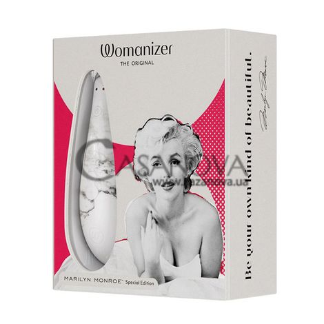 Основное фото Вакуумный стимулятор клитора Womanizer Marilyn Monroe Special Edition белый 14,8 см