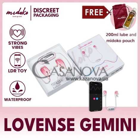 Основное фото Виброзажимы для сосков Lovense Gemini розовый