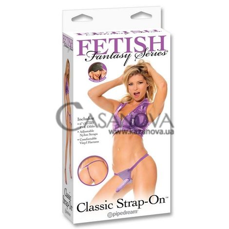 Основное фото Женский страпон Classic Strap-On фиолетовый 15 см