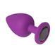 Додаткове фото Силіконова анальна пробка Crystal Silicone S RDNI-280571 фіолетова з чорним кристалом 7,5 см