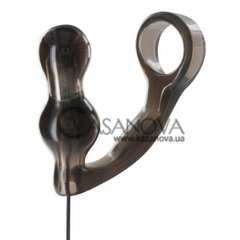 Основное фото Анальная вибропробка с кольцом Power Plug & Penisring чёрная 11,5 см