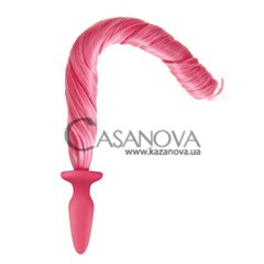 Основное фото Анальная пробка с хвостиком Unicorn Tails Pastel розовая 10 см