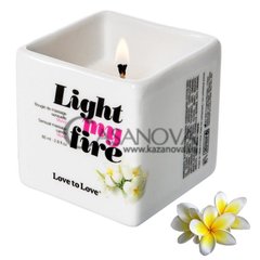 Основне фото Масажна свічка Love To Love Light My Fire Monoi квітка Моної 80 мл