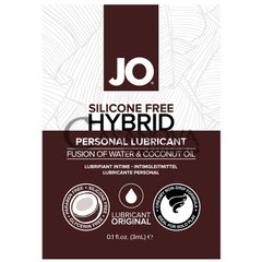 Основное фото Пробник интимной смазки JO Silicone Free Hybrid кокос 3 мл