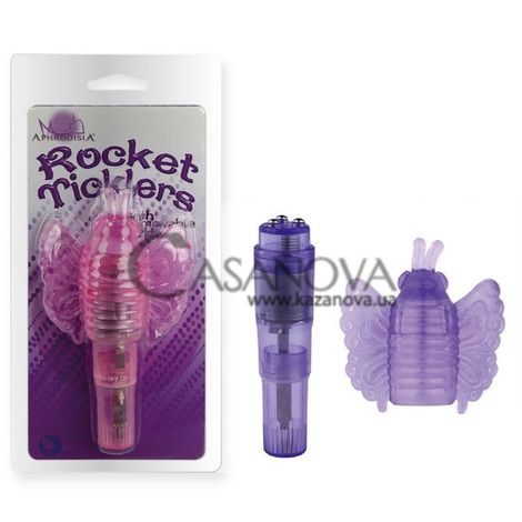 Основное фото Вибромассажёр-бабочка для клитора Rocket Ticklers фиолетовый