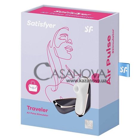 Основное фото Вакуумный стимулятор для клитора Satisfyer Pro Traveler чёрно-белый