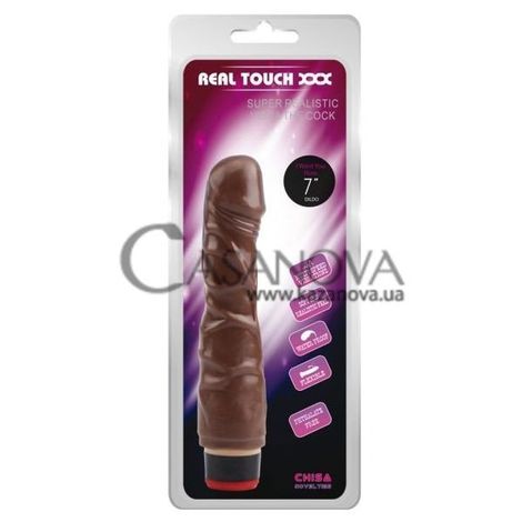Основне фото Вібратор Real Touch XXX Vibe Cock 8 коричневий 21 см
