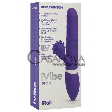 Основне фото Rabbit-вібратор Doc Johnson iVibe Select iRoll фіолетовий 24,1 см