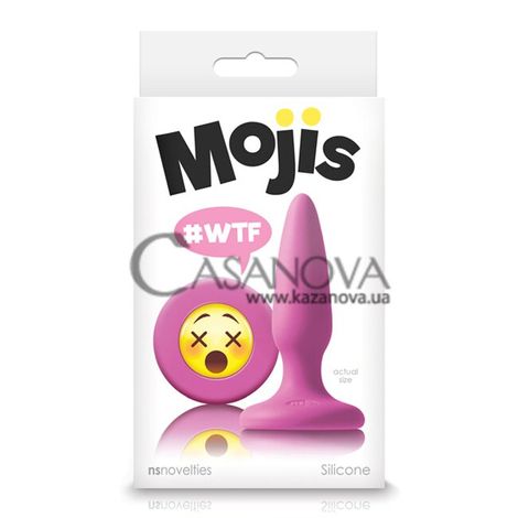 Основное фото Анальная пробка Mojis #Wtf розовая 8,6 см