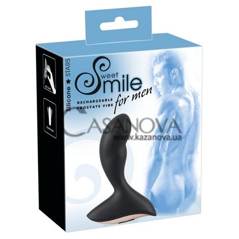 Основное фото Вибромассажёр простаты Smile Rechargeabe Prostate Vibe чёрный 12,6 см