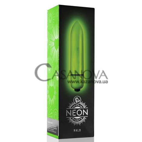 Основне фото Віброкуля Rocks-Off Neon Halo зелена 8 см