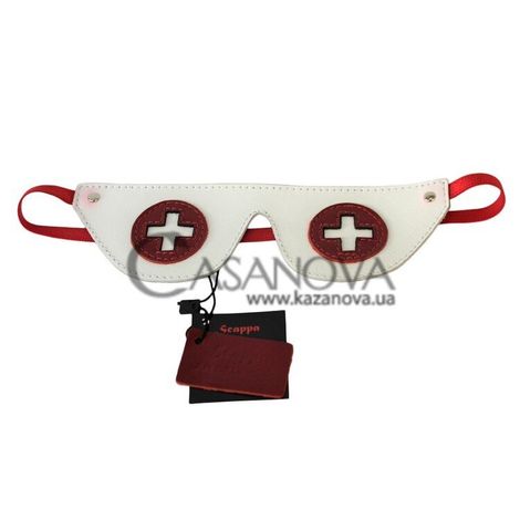 Основное фото Закрытая маска на глаза для медсестры Scappa M-17 бело-красная