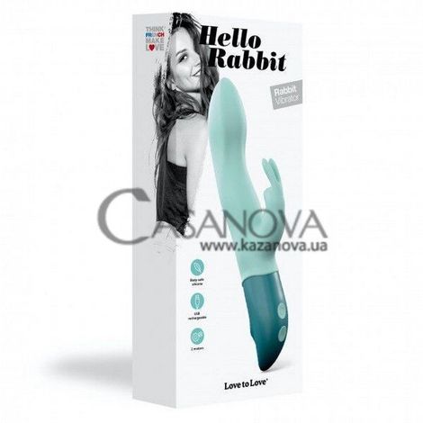 Основное фото Rabbit-вибратор Love To Love Hello Rabbit голубой 24,5 см