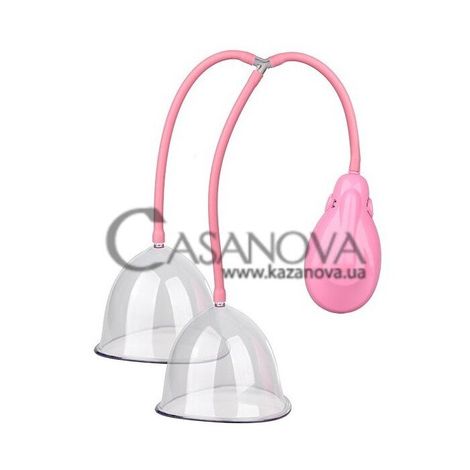 Основне фото Автоматична вакуумна помпа для грудей Breast Enlargement Pump рожева з прозорим