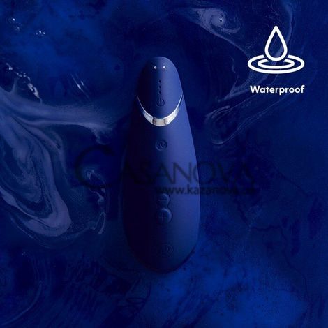 Основное фото Вакуумный клиторальный стимулятор Womanizer Premium синий 15,5 см