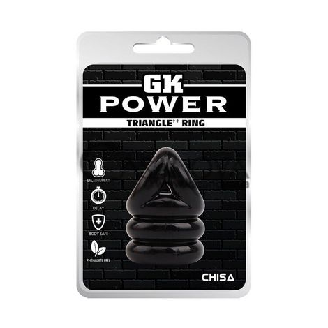 Основное фото Эрекционное кольцо GK Power Triangle++ Ring чёрное