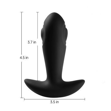 Основное фото Анальная пробка с вибрацией Boss Series Dual Tapping Anal Plug чёрная 11,4 см