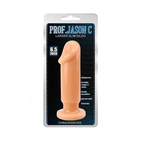 Основне фото Анальний плаг у вигляді пеніса на присосці Chisa Novelties Large Slim Dildo тілесний 16,5 см