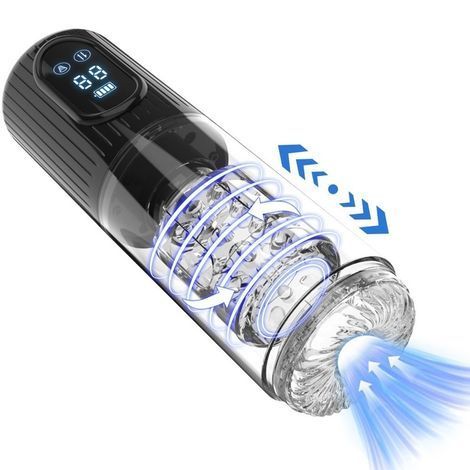 Основне фото Автоматичний мастурбатор Erospace Men's Play Automatic Thrusting Masturbator B2 чорний 29,7 см