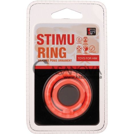 Основное фото Двойное эрекционное кольцо Stimu Ring оранжевое