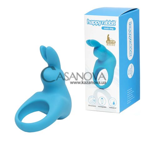 Основне фото Ерекційне кільце Happy Rabbit Rechargeable Cock Ring блакитне
