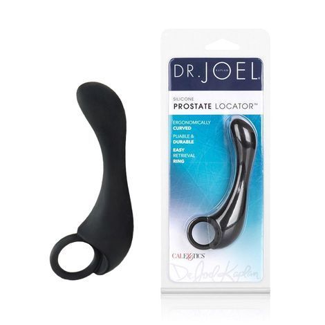 Основное фото Массажёр простаты Dr. Joel Silicone Prostate Locator чёрный 9,5 см