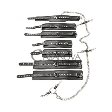Основне фото Набір фіксаторів для БДСМ Zado Leather Bondage set Complete чорний