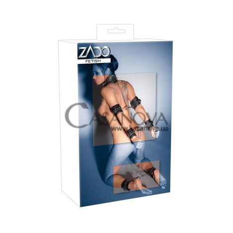 Основное фото Набор фиксаторов для БДСМ Zado Leather Bondage set Complete чёрный