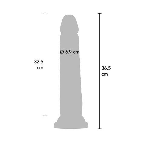 Основне фото Реалістичний фалос для фістингу на присосці ToyJoy Get Real Deluxe Dual Density Dong 14 Inch тілесний 36,5 см