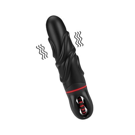 Основное фото Рельефный вибратор Amor Big Vibrator Bruce чёрный 20 см