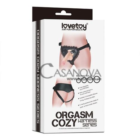 Основне фото Трусики для страпону Lovetoy Orgazm Cozy Harness Series чорні
