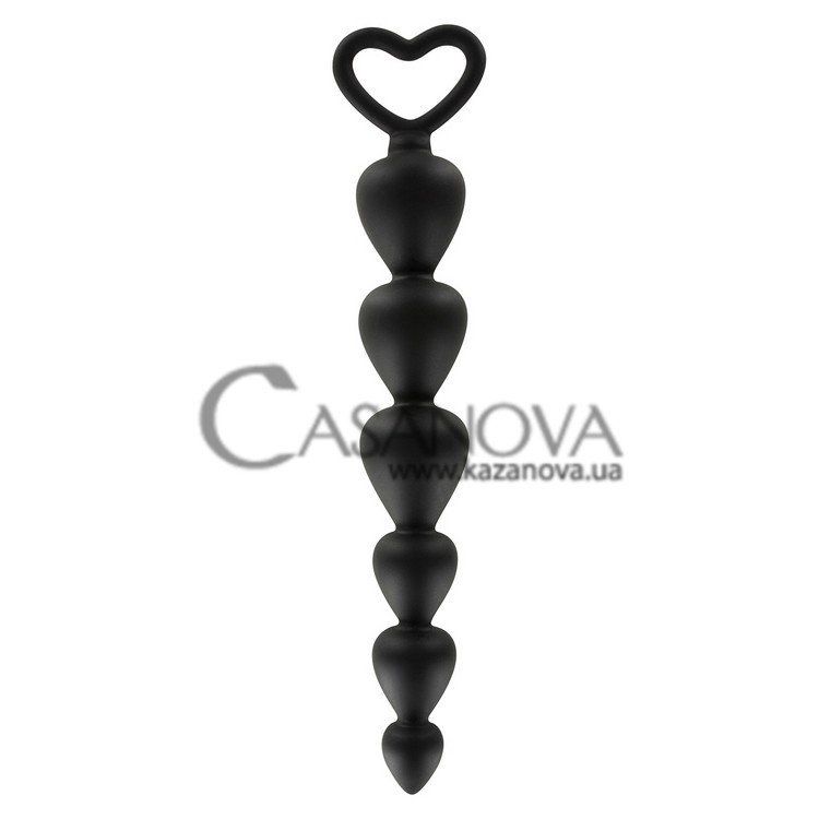 Анальная цепочка ToyJoy Bottom Beads чёрная 17,5 см