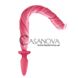 Дополнительное фото Анальная пробка с хвостиком Unicorn Tails Pastel розовая 10 см
