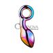 Дополнительное фото Анальный плаг Glamour Glass Chunky Ring Plug разноцветный 13 см
