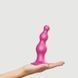 Додаткове фото Фалоімітатор на присосці Strap-On-Me Plug Beads Framboise Metallic M рожевий 13,8 см
