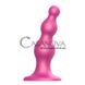 Додаткове фото Фалоімітатор на присосці Strap-On-Me Plug Beads Framboise Metallic M рожевий 13,8 см